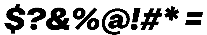 OceanicGrotesk ExtraboldItalic Font OTHER CHARS