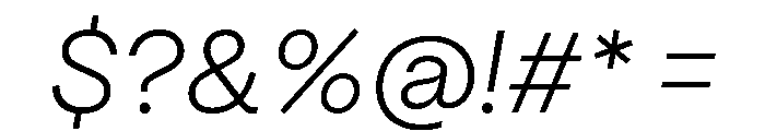 OceanicGrotesk LightItalic Font OTHER CHARS