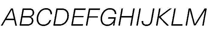 OceanicGrotesk LightItalic Font UPPERCASE