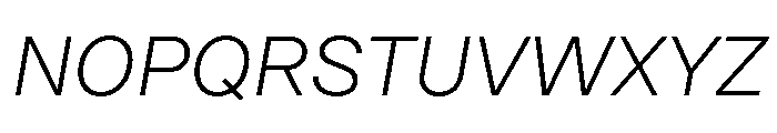 OceanicGrotesk LightItalic Font UPPERCASE