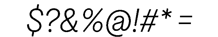 OceanicGroteskCompact LightItalic Font OTHER CHARS
