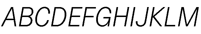 OceanicGroteskCompact LightItalic Font UPPERCASE