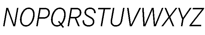 OceanicGroteskCompact LightItalic Font UPPERCASE