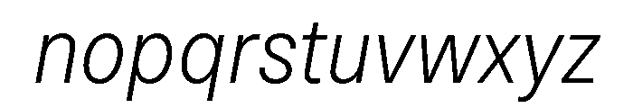 OceanicGroteskCompact LightItalic Font LOWERCASE
