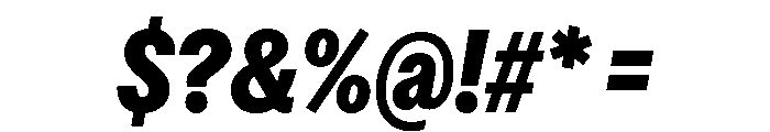 OceanicGroteskCondensed ExtraboldItalic Font OTHER CHARS
