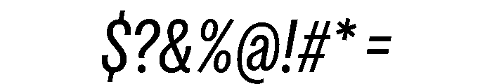 OceanicGroteskCondensed Italic Font OTHER CHARS