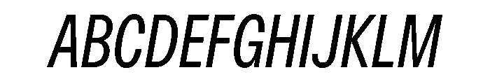 OceanicGroteskCondensed Italic Font UPPERCASE