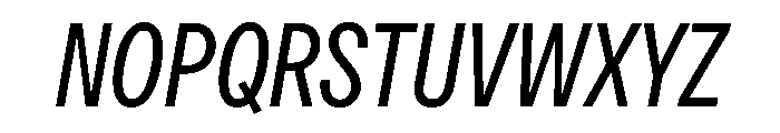 OceanicGroteskCondensed Italic Font UPPERCASE