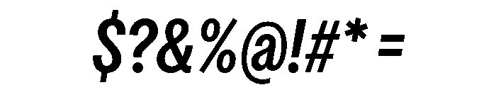 OceanicGroteskCondensed MediumItalic Font OTHER CHARS