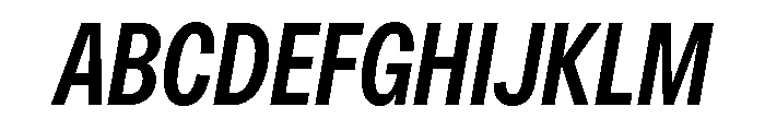 OceanicGroteskCondensed MediumItalic Font UPPERCASE