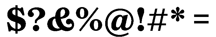 OceanicText Bold Font OTHER CHARS