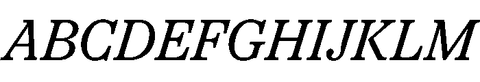 OceanicText BookItalic Font UPPERCASE