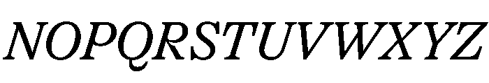 OceanicText BookItalic Font UPPERCASE