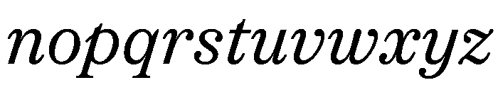 OceanicText BookItalic Font LOWERCASE