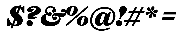 OceanicText ExtraboldItalic Font OTHER CHARS