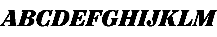 OceanicText ExtraboldItalic Font UPPERCASE