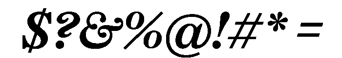 OceanicText MediumItalic Font OTHER CHARS