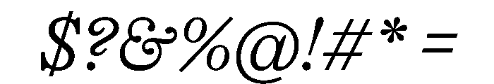 OceanicText RegularItalic Font OTHER CHARS