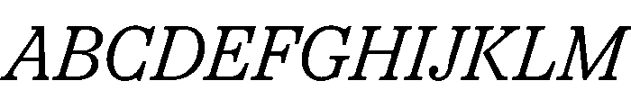 OceanicText RegularItalic Font UPPERCASE