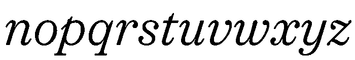 OceanicText RegularItalic Font LOWERCASE