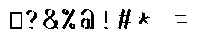Ocr Pbi Poubelle Font OTHER CHARS