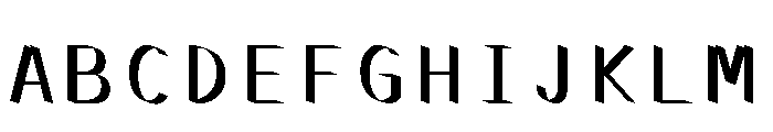 Ocr Pbi Poubelle Font UPPERCASE