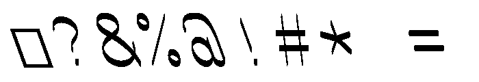Ocr Pbi Print Italic Font OTHER CHARS
