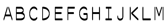Ocr Pbi Print Font UPPERCASE