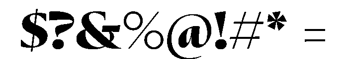 OculiDisplay Black Font OTHER CHARS