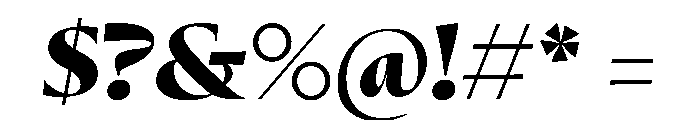 OculiDisplay BlackItalic 2f560061 Font OTHER CHARS