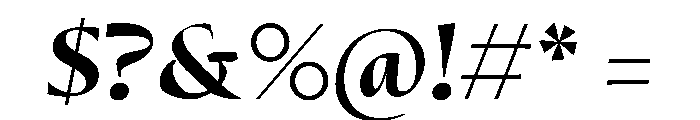OculiDisplay BoldItalic 4761aa12 Font OTHER CHARS