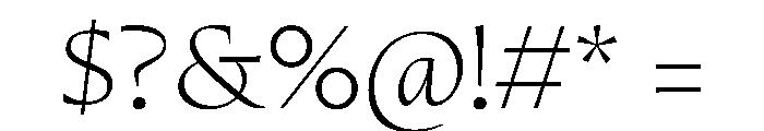 OculiDisplay Light 359b7cc1 Font OTHER CHARS