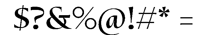 OculiDisplay Medium B13c1449 Font OTHER CHARS