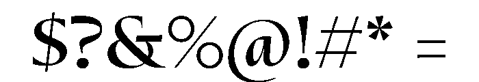 OculiDisplay Medium Font OTHER CHARS