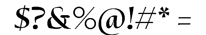 OculiDisplay MediumItalic E188d986 Font OTHER CHARS