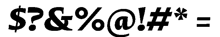 OculiText BlackItalic 4bd2bcce Font OTHER CHARS