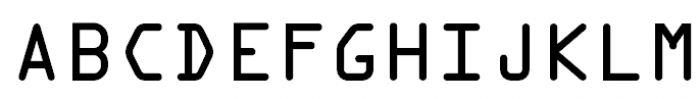 OCR One Regular Font UPPERCASE
