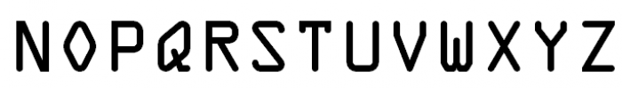 OCR One Regular Font UPPERCASE