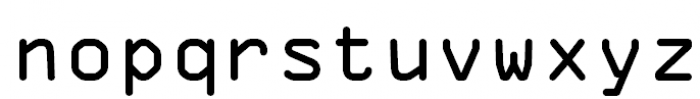 OCR One Regular Font LOWERCASE