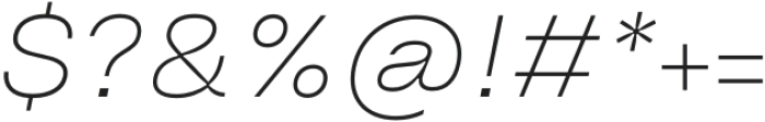 Oddval Hairline Italic otf (100) Font OTHER CHARS