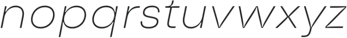 Oddval Hairline Italic otf (100) Font LOWERCASE