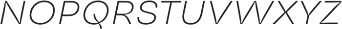 Oddval Thin Italic otf (100) Font UPPERCASE