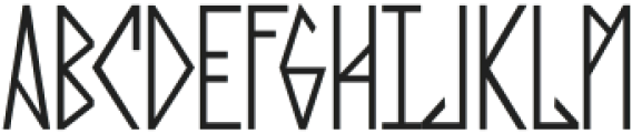 Odin Runic Sans Regular otf (400) Font UPPERCASE