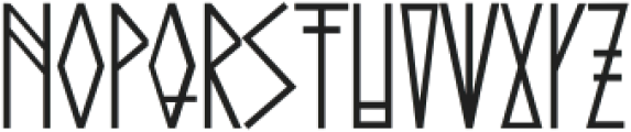 Odin Runic Sans Regular otf (400) Font UPPERCASE