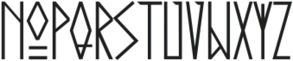 Odin Runic Sans Regular otf (400) Font LOWERCASE