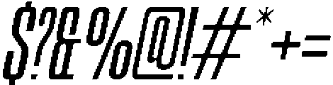 Odrine Oblique otf (400) Font OTHER CHARS