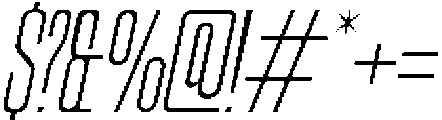 Odrine Thin Oblique otf (100) Font OTHER CHARS
