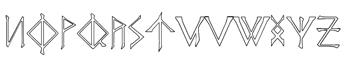 ODINS SPEAR RAGGED HOLLOW Font UPPERCASE