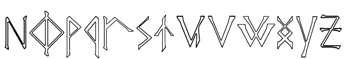 ODINS SPEAR RAGGED HOLLOW Font LOWERCASE