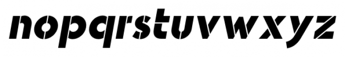 Odudo Stencil Bold Oblique Font LOWERCASE